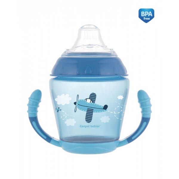 Non spill cup - happy vehicles (230ml) 56/502_blu