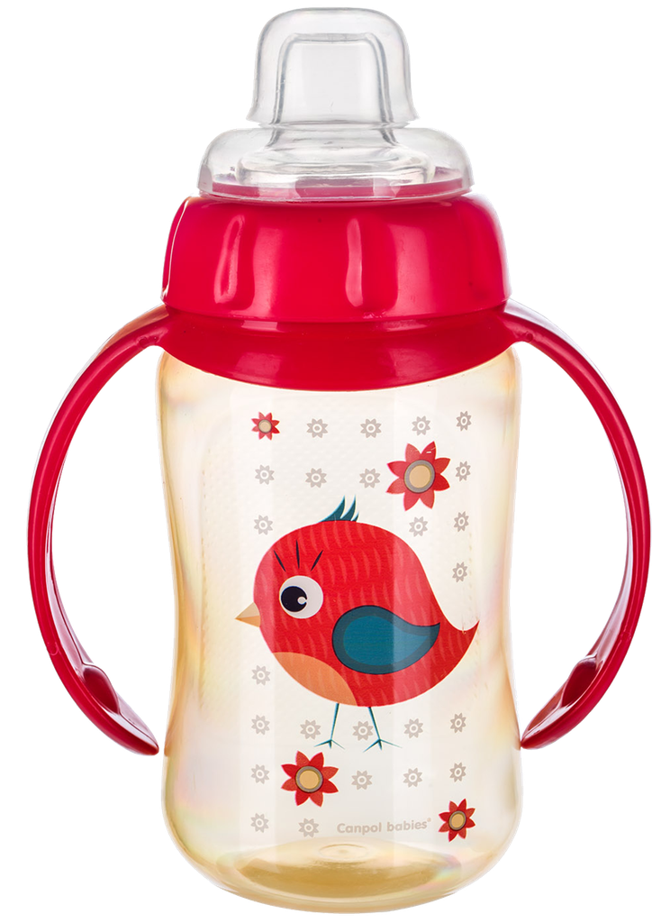 Training cup with silicone spout - Cute Animals - bird