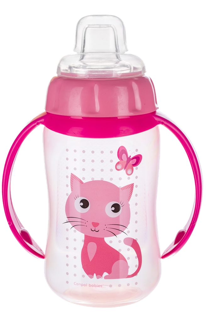 Training cup with silicone spout - Cute Animals - cat