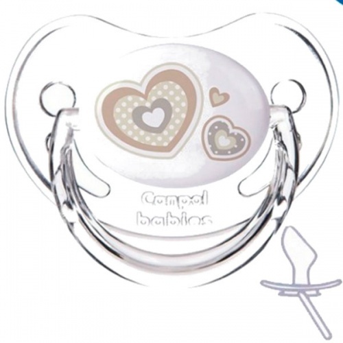 Orthodontic silicone soother (1 pc) „Newborn Baby” 22/565_bei 0-6