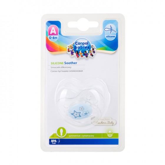 Orthodontic silicone soother 0-6 months (1pc) Pastelove