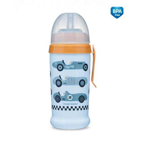 Non-spill sport cup - Racing - cabriolets (light blue)