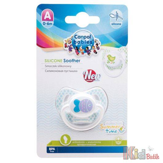 Orthodontic silicone soother 0-6 months "Summertime"23/466