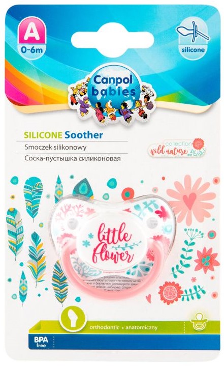 Canpol babies Silicone Symmetrical Soother 0-6m Wild Nature Coral