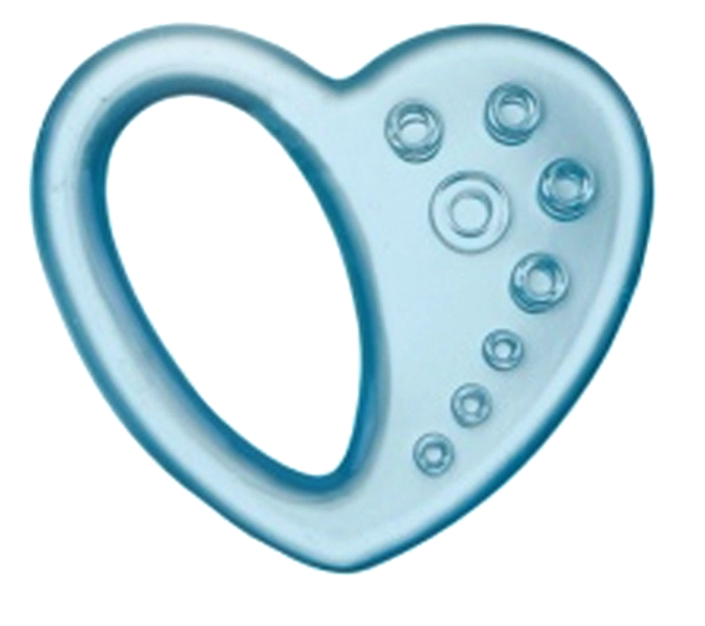 Water filled teether heart 2949