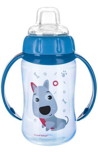 [201010] Training cup with silicone spout - Cute Animals - dog - IM-Canpol