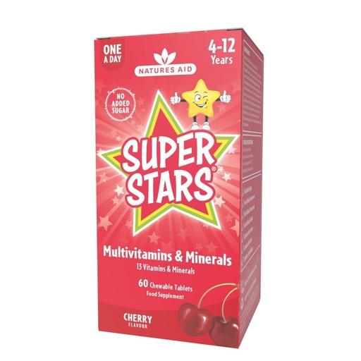 [300371] ХҮҮХДИЙН МУЛЬТИ ВИТАМИН - Super Stars Multivitamin & Minerals №60 зажилдаг шахмал - IM-NATURES AID Ltd